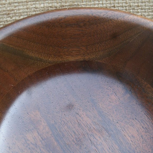 Vintage Vermillion Handcrafted Walnut Wood Bowls Set of 4 - Picture 16 of 16